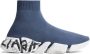 Balenciaga Speed sneakers met graffiti-print Blauw - Thumbnail 1