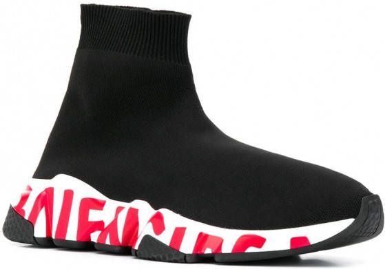 Balenciaga Speed sneakers met graffitiprint Zwart