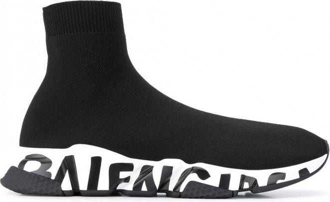 Balenciaga Speed sneakers met logo Zwart