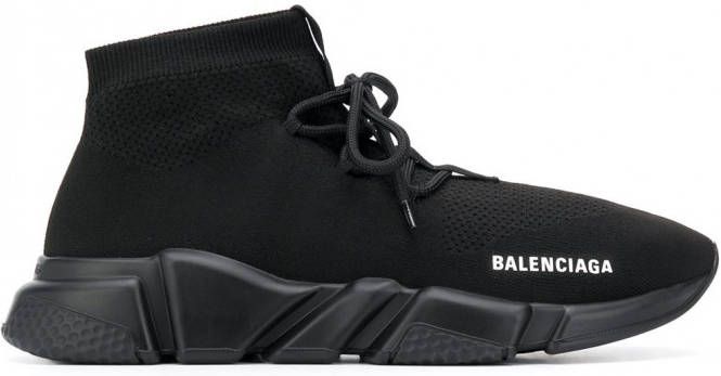 Balenciaga Speed vetersneakers heren Polyester Polyester rubber 39 Zwart