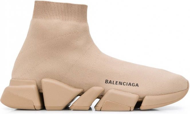 Balenciaga Speed 2.0 gebreide sneakers Beige