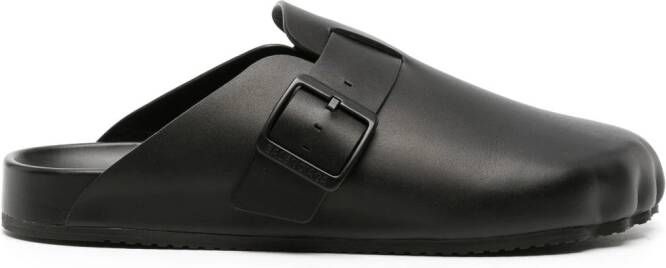 Balenciaga Sunday leren slippers Zwart