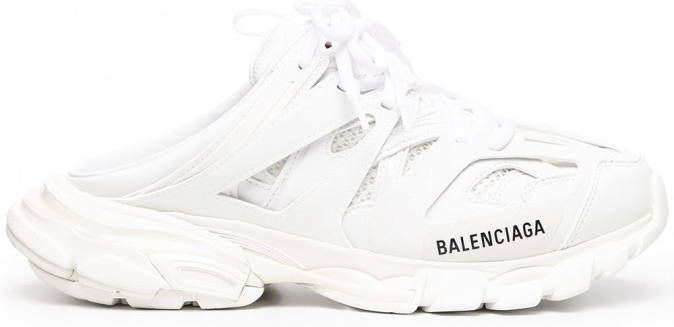 Balenciaga Track muiltjes met veters Wit