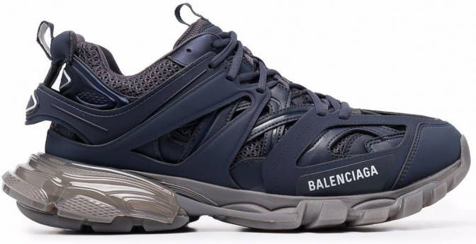 Balenciaga Track sneakers met doorzichtige zool Blauw - Schoenen.nl