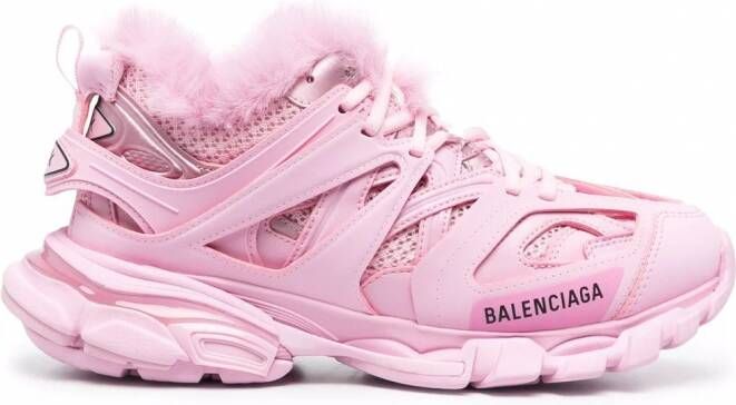 Balenciaga Track sneakers van imitatiebont Roze