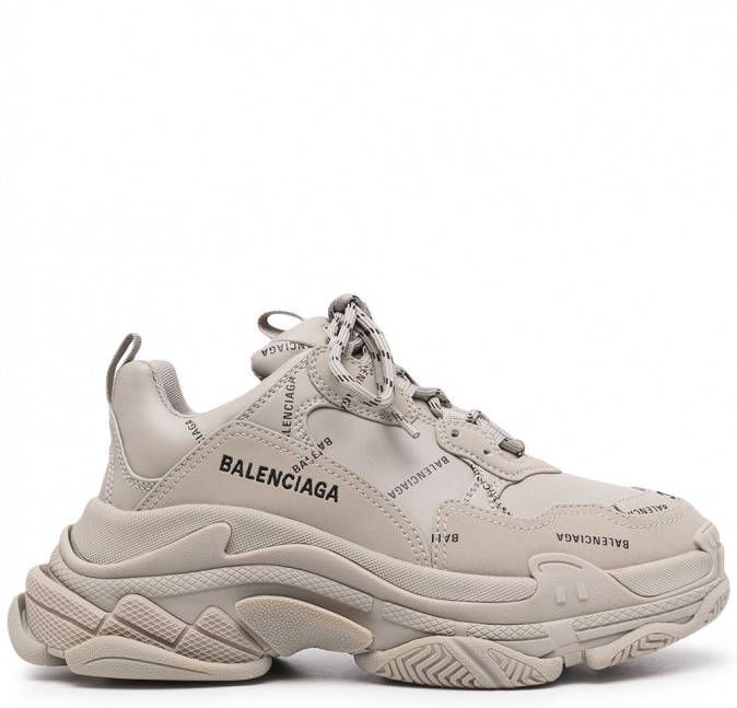 Balenciaga Triple S sneakers met logoprint Grijs - Schoenen.nl