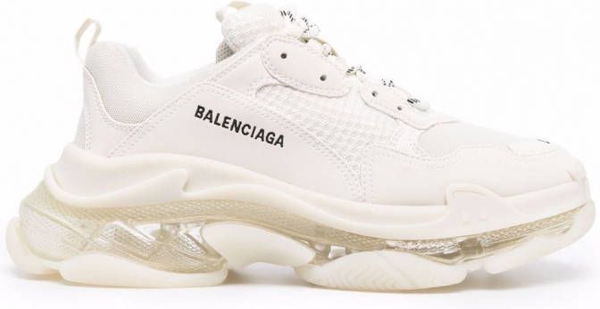 Balenciaga Triple S sneakers met doorzichtige zool Wit