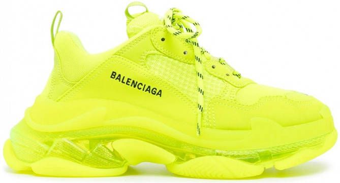 Balenciaga Triple S sneakers met doorzichtige zool Geel - Schoenen.nl