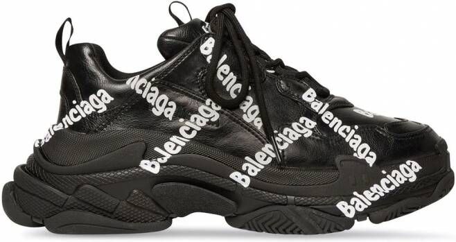 Balenciaga Triple S logo sneakers Zwart