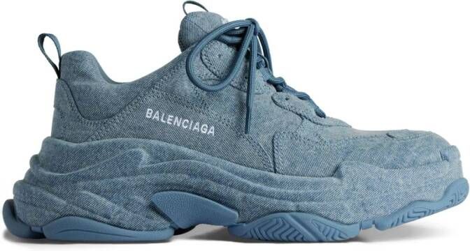 Balenciaga Triple S low-top sneakers Blauw