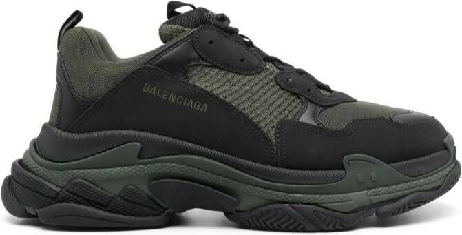 Balenciaga Triple S chunky sneakers met vlakken Groen