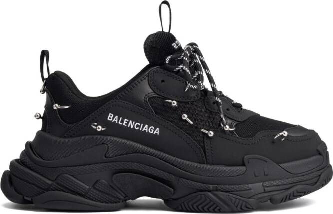 Balenciaga Triple S sneaker met piercings Zwart