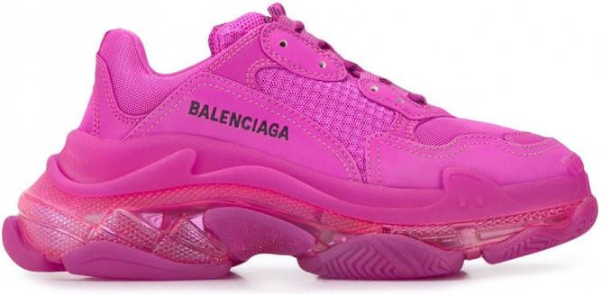 Balenciaga Triple S sneakers doorzichtige zool Roze - Schoenen.nl