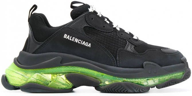 Balenciaga Triple S sneakers met doorzichtige zool Zwart