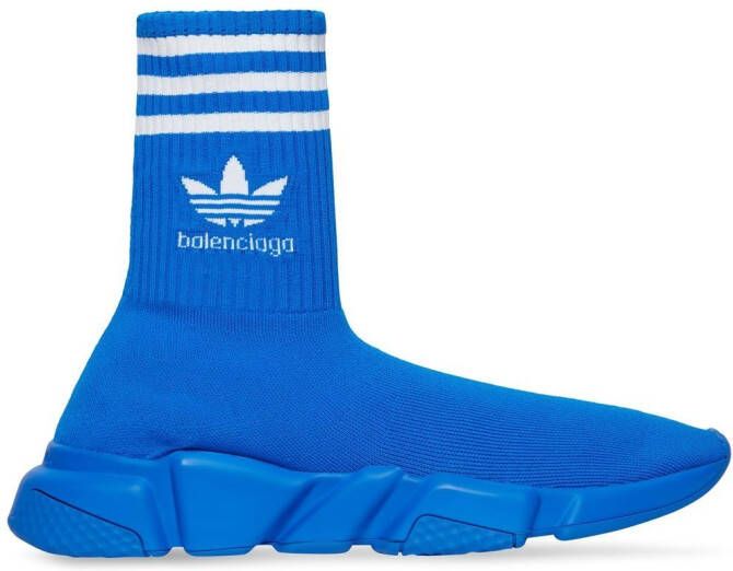 Balenciaga x Adidas Speed high-top sneakers Blauw