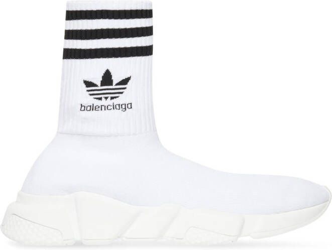 Balenciaga x Adidas Speed high-top sneakers Wit