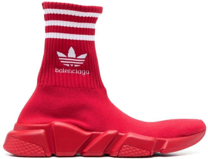 Balenciaga x Adidas Speed soksneakers Rood