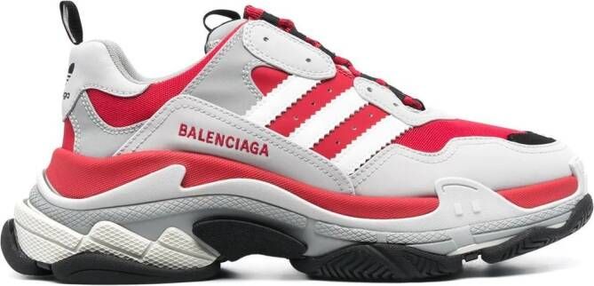 Balenciaga x adidas Triple S low-top sneakers Rood