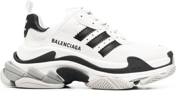 Balenciaga x adidas Triple S sneakers Wit