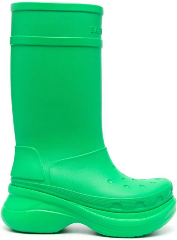 Balenciaga x Crocs chunky regenlaarzen Groen