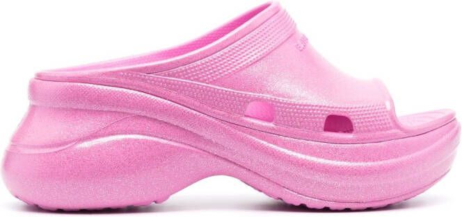 Balenciaga x Crocs Pool sandalen met plateauzool Roze