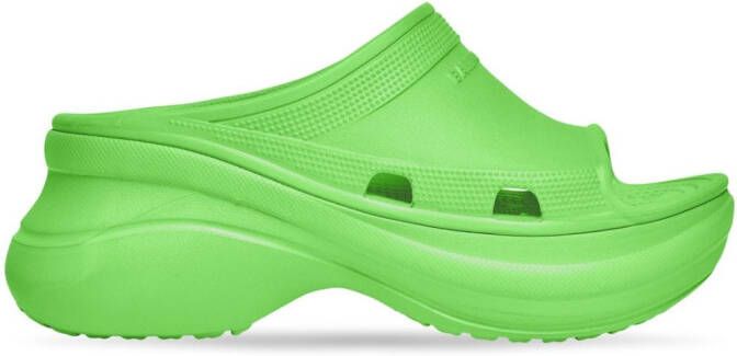 Balenciaga Pool Crocs™ sandalen Groen