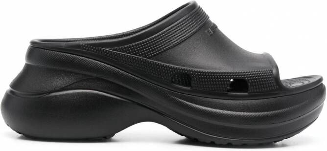 Balenciaga x Crocs™ sandalen met plateauzool Zwart