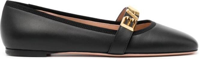 Bally Balby leren ballerina's Zwart