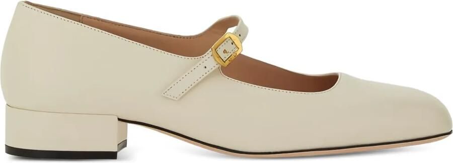Bally 30 mm leren pumps met gespdetail Beige