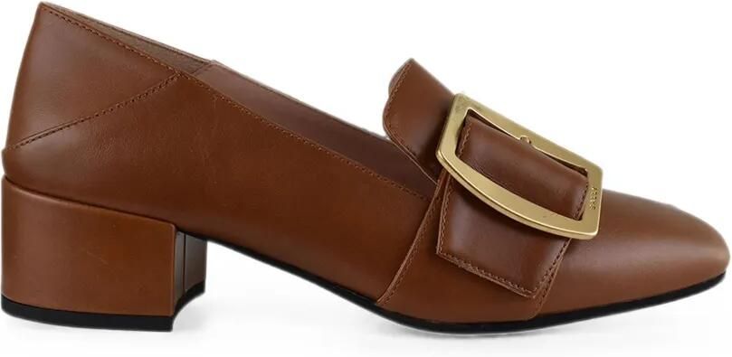 Bally Bouclé leren pumps met gesp Bruin