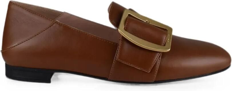 Bally Bouclé slippers van amberbruin leer