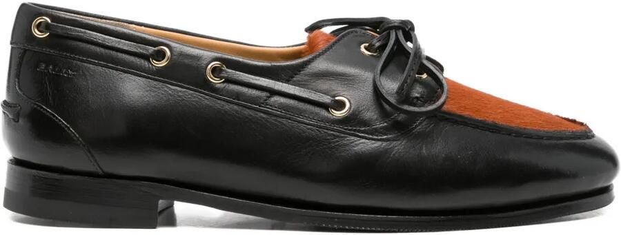 Bally Leren derby schoenen Zwart