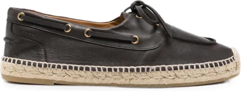 Bally Leren espadrilles Bruin