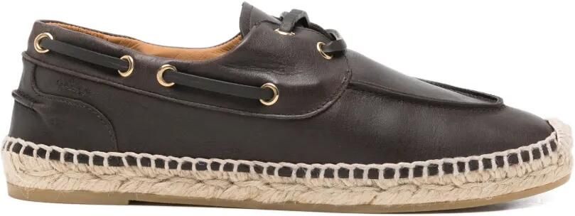 Bally Leren espadrilles met gevlochten zool Bruin
