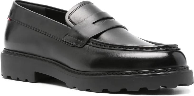 Bally Leren loafers met logo-reliëf Zwart - Foto 2