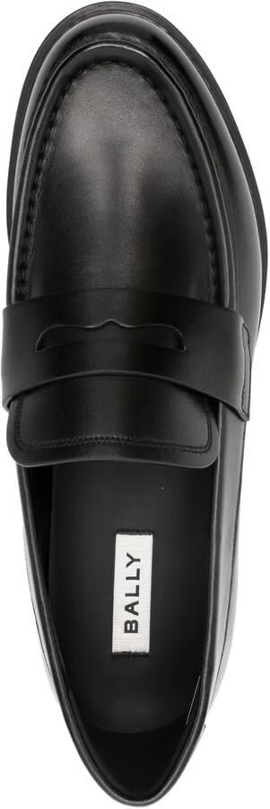 Bally Leren loafers met logo-reliëf Zwart - Foto 3