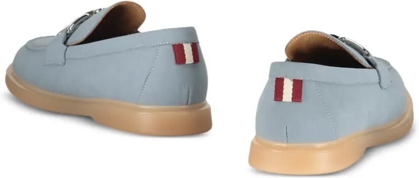 Bally Leren loafers met logoplakkaat Blauw - Foto 2