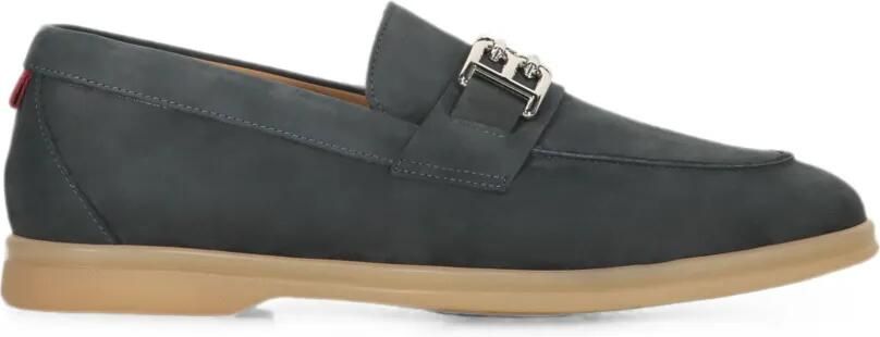 Bally Leren loafers met logoplakkaat Grijs