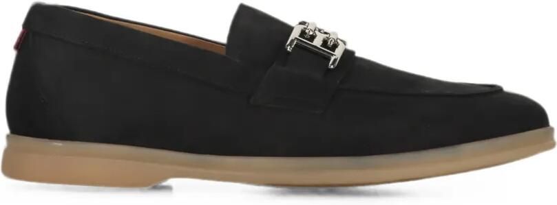 Bally Leren loafers met logoplakkaat Zwart
