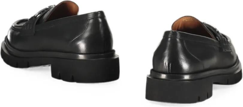 Bally Leren loafers met logoplakkaat Zwart