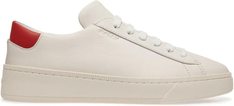 Bally Leren sneakers met logo-reliëf Wit