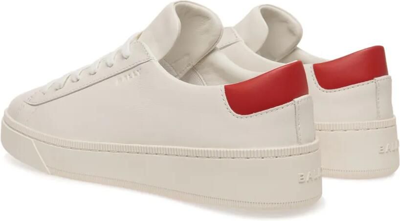 Bally Leren sneakers met logo-reliëf Wit - Foto 4