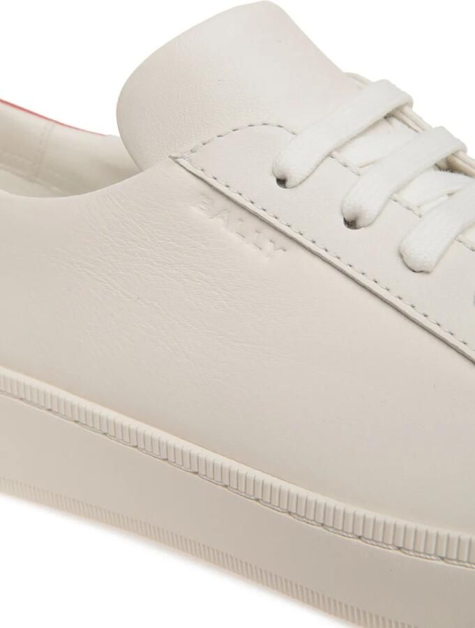 Bally Leren sneakers met logo-reliëf Wit - Foto 3