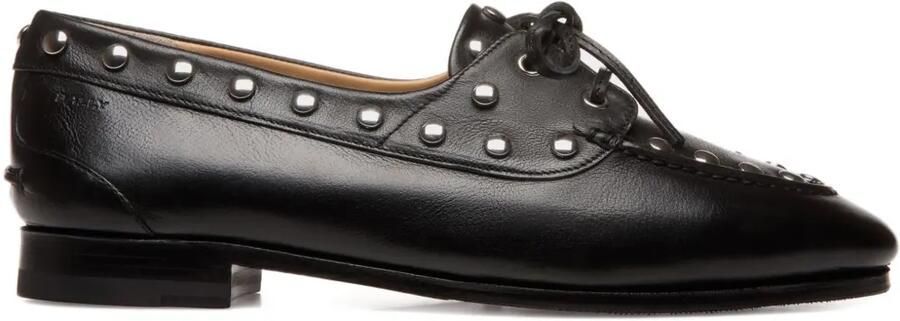 Bally Plume leren bootschoenen met studs Zwart