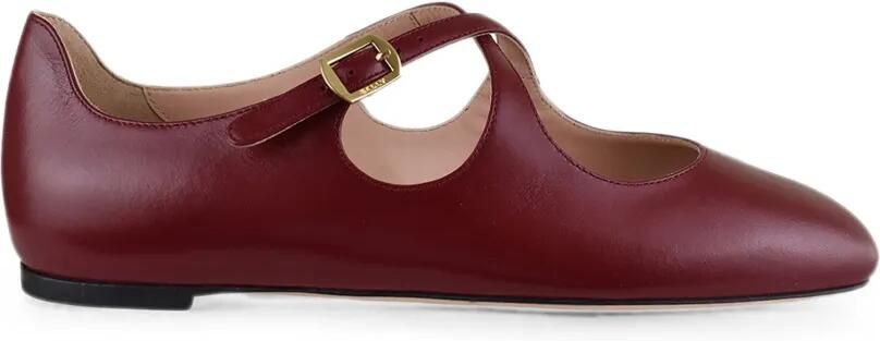 Bally rina leren ballerina's Rood
