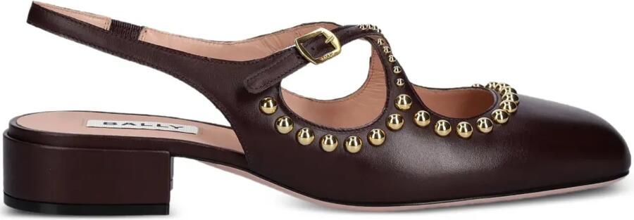 Bally rina slingback pumps met studs Bruin