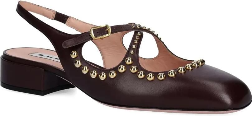 Bally rina slingback pumps met studs Bruin - Foto 2