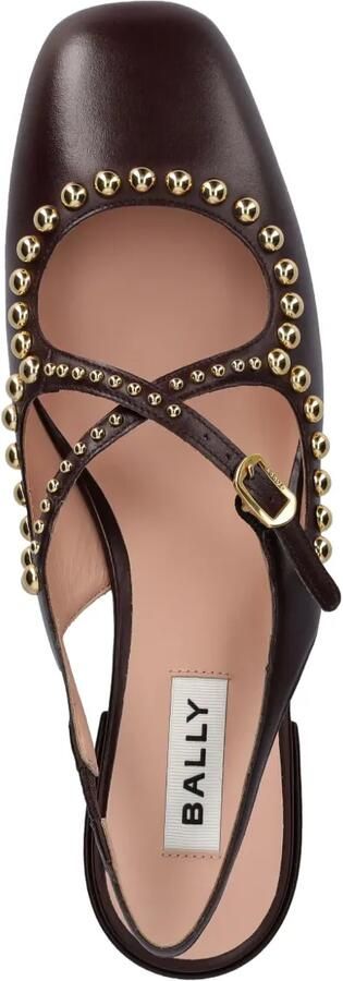 Bally rina slingback pumps met studs Bruin - Foto 4
