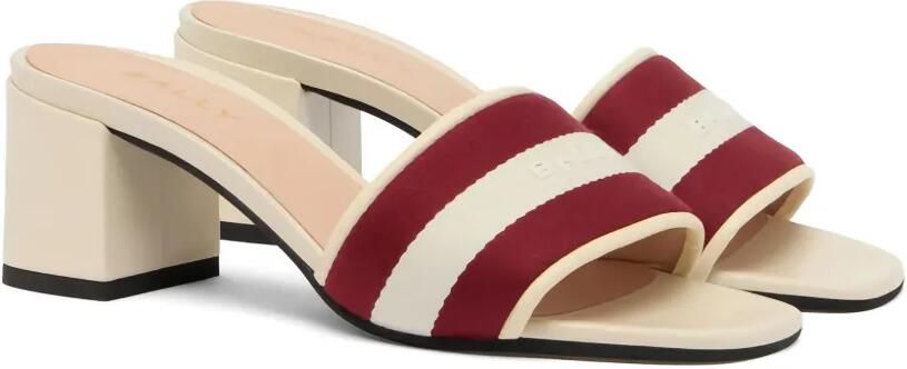 Bally Sandalen met blokhak en kenmerkende streep Beige
