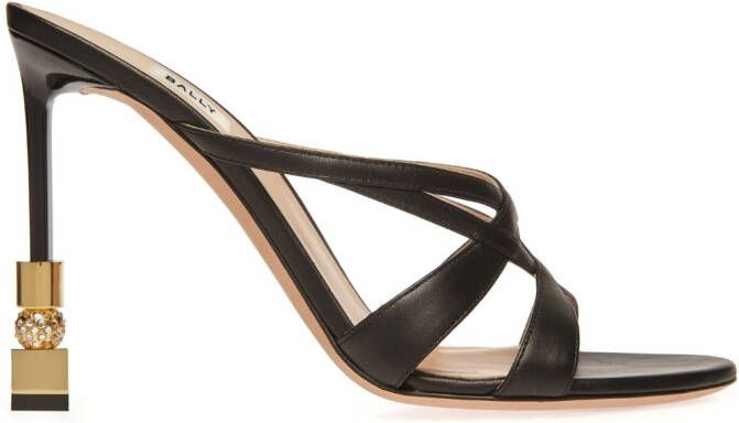 Bally Carolyn leren sandalen Zwart